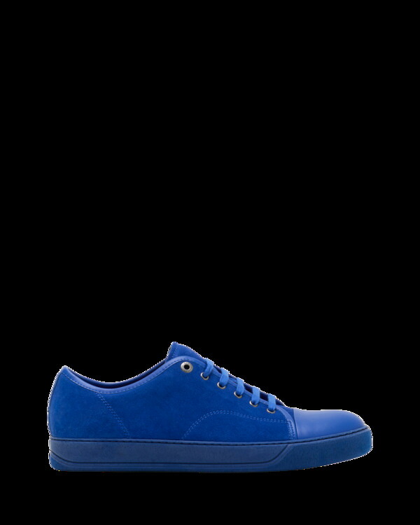 ランバン メンズ シューズ スニーカー スエード レザー Lanvin DBB1 Leather And Suede Sneakers Blue ブルー｜ReVida 店