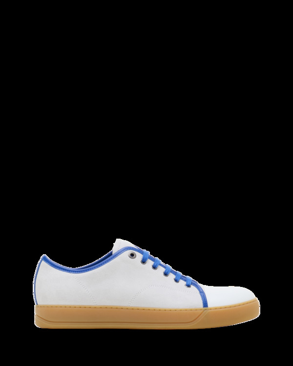 ランバン メンズ シューズ スニーカー スエードクロス なめし革 Lanvin DBB1 Leather And Suede Sneakers Electric Blue/White 白いこと