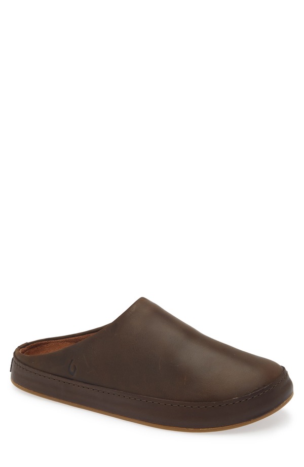 オルカイ メンズ シューズ サンダル レザー OluKai Kuu Leather Mule Dark Java/ Dark Java