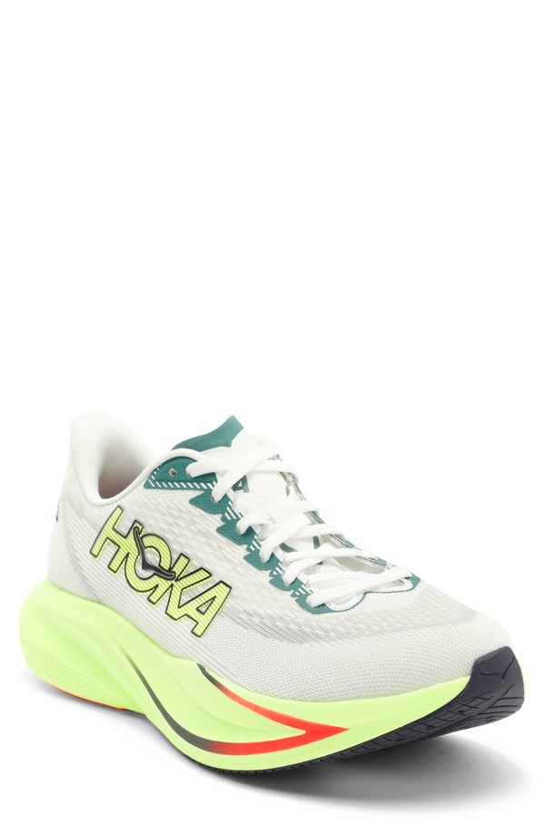 ホカオネオネ メンズ シューズ スニーカー HOKA Mach 7 Running Shoe Frost / Neon Yuzu