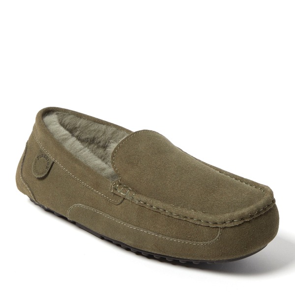 ディアフォームズ メンズ シューズ サンダル DEARFOAMS Fireside Melbourne Genuine Shearling Moccasin Slipper Loden｜ReVida 店