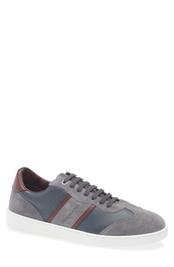 フェラガモ メンズ シューズ スニーカー FERRAGAMO Achille 1 Low Top Sneaker Stromboli Sand Cordovan サンド
