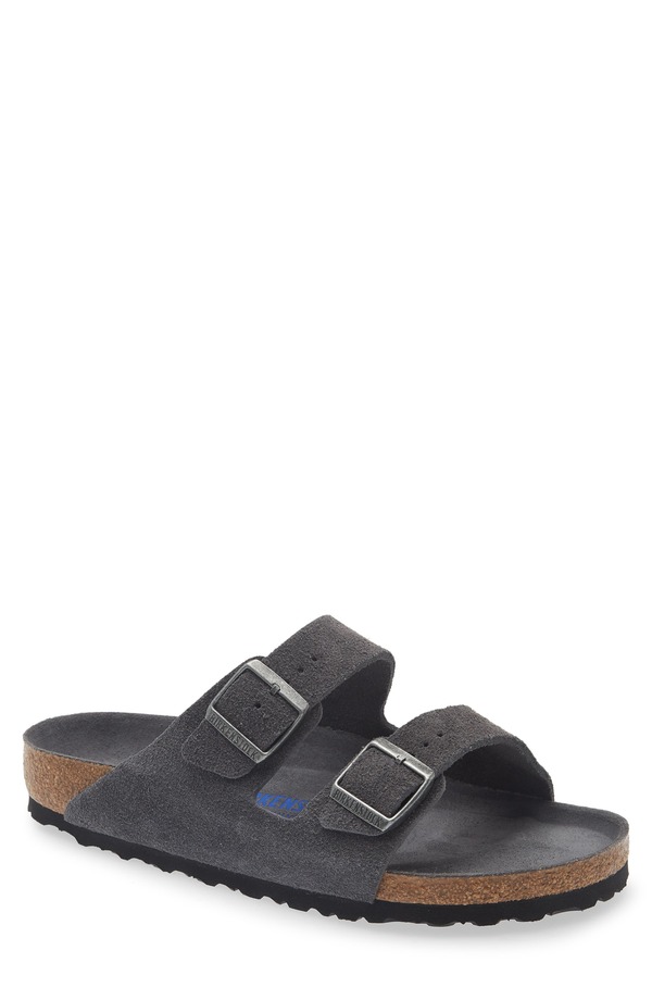 ビルケンシュトック メンズ シューズ サンダル Birkenstock Arizona Soft Footbed Sandal Charcoal チャコール｜ReVida 店