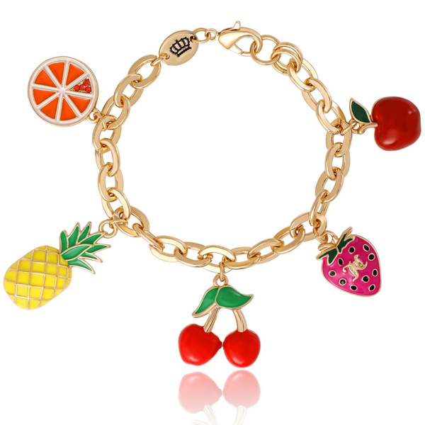 ジューシークチュール レディース アクセサリー ブレスレット・バングル・アンクレット Juicy Couture Tropical Fruit Charm Bracelet Gold Tone ゴールド|ReVida 店