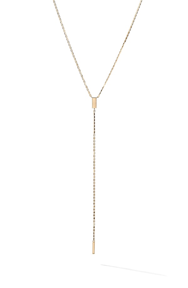 ラナ レディース アクセサリー ネックレス・チョーカー プチ レース LANA Petite Malibu 14K Gold Tag Lariat Necklace Yellow Gold イエロー