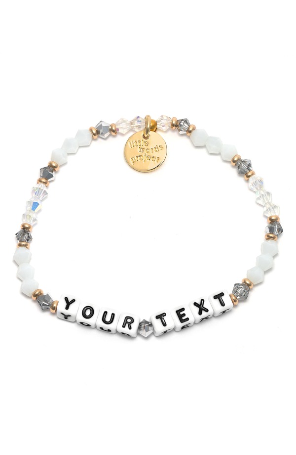 リトルワーズプロジェクト レディース アクセサリー ブレスレット・バングル・アンクレット エンパイア Little Words Project Empire Custom Beaded Stretch Bracelet White ホワイト