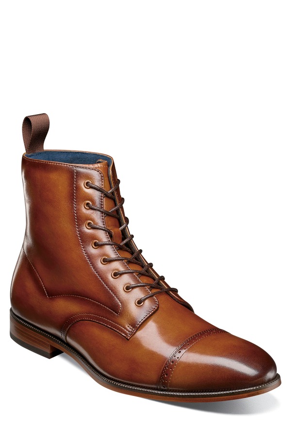 ステイシーアダムス メンズ シューズ ブーツ・レインブーツ キャップ Stacy Adams Henry Cap Toe Bootan タン