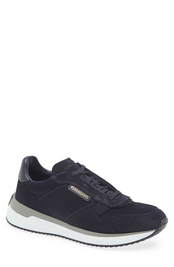 フェラガモ メンズ シューズ スニーカー FERRAGAMO America Sneaker Navy ネイビー｜ReVida 店