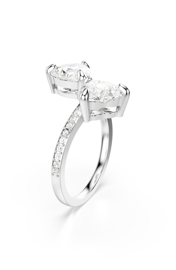 スワロフスキー レディース アクセサリー 指輪 Swarovski Mesmera Hearts Ring White/ Silver ホワイト|ReVida 店