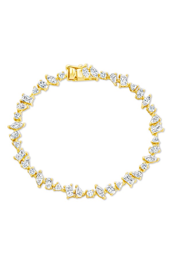 スターリングフォーエバー レディース アクセサリー ブレスレット・バングル・アンクレット Sterling Forever Ellery Cubic Zirconia Tennis Bracelet Gold ゴールド|ReVida 店