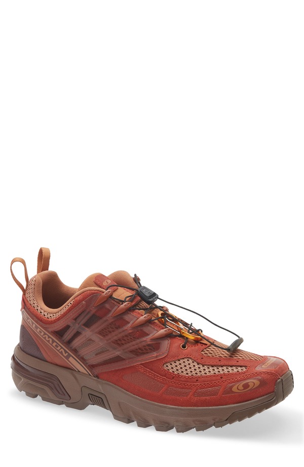サロモン メンズ シューズ スニーカー Salomon ACS Pro Red Ashes Running Sneaker Pecan Brown/ Chili/ Mustang 赤銅色 スニーカー-靴-メンズ靴