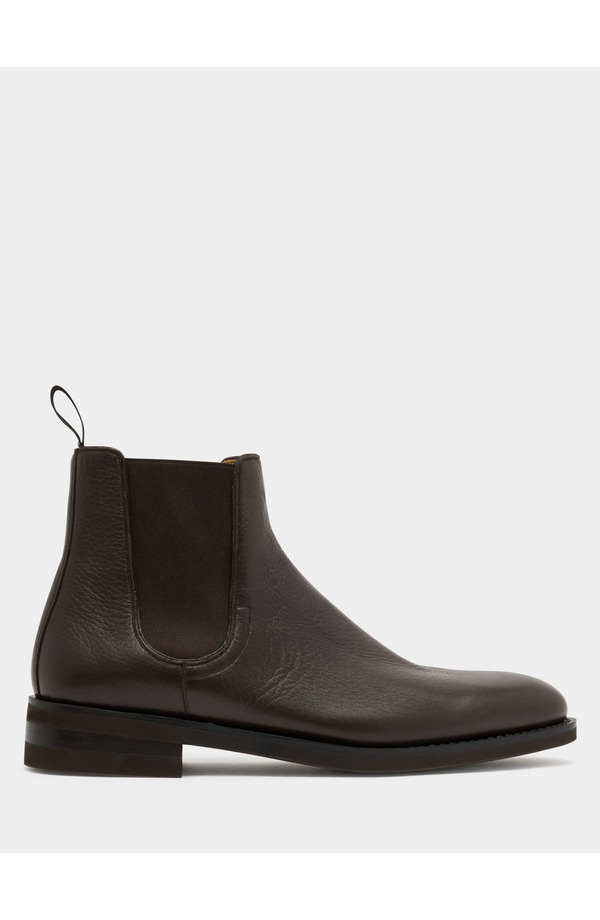 バリー メンズ シューズ ブーツ・レインブーツ なめし革 Bally Scribe Un Bootie インチ Grained Leather Brown 赤銅色