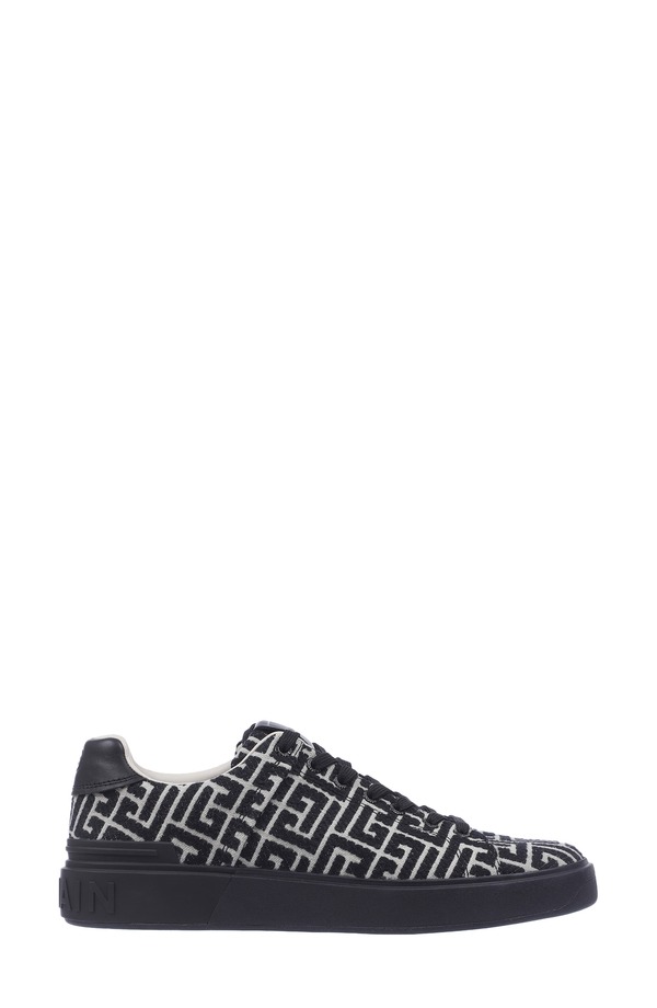 バルマン メンズ シューズ スニーカー Balmain B-Court Monogram Low Top Sneaker Edk Noir/ Ivoire