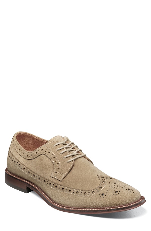 ステイシーアダムス メンズ シューズ スエード ダービー Stacy Adams Marligan Suede Longwing Derby Sand サンド｜ReVida 店