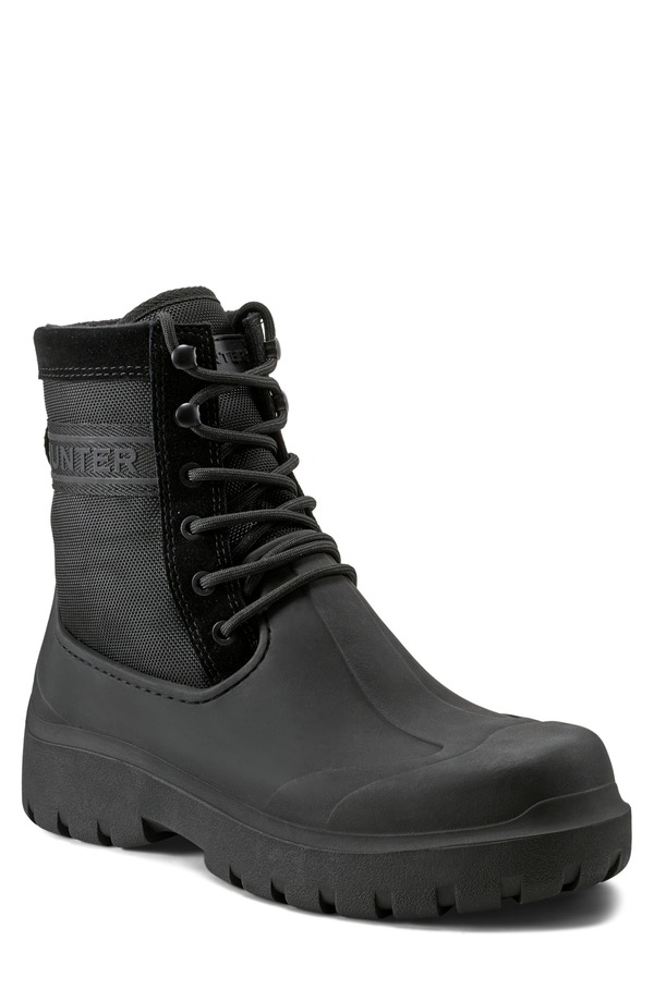 山立ち メンズ シューズ ブーツ・レインブーツ Hunter London Waterproof Boot Black/ Black 黒いこと