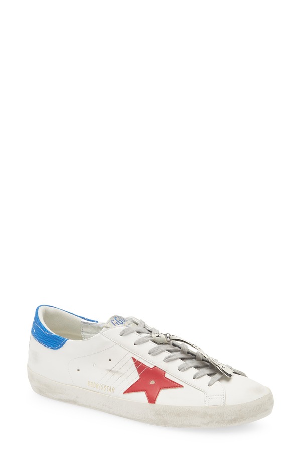 ゴールデングース メンズ シューズ スニーカー Golden Goose Super-Star Bio Based Sneaker White/ Red/ Blue ホワイト|ReVida 店