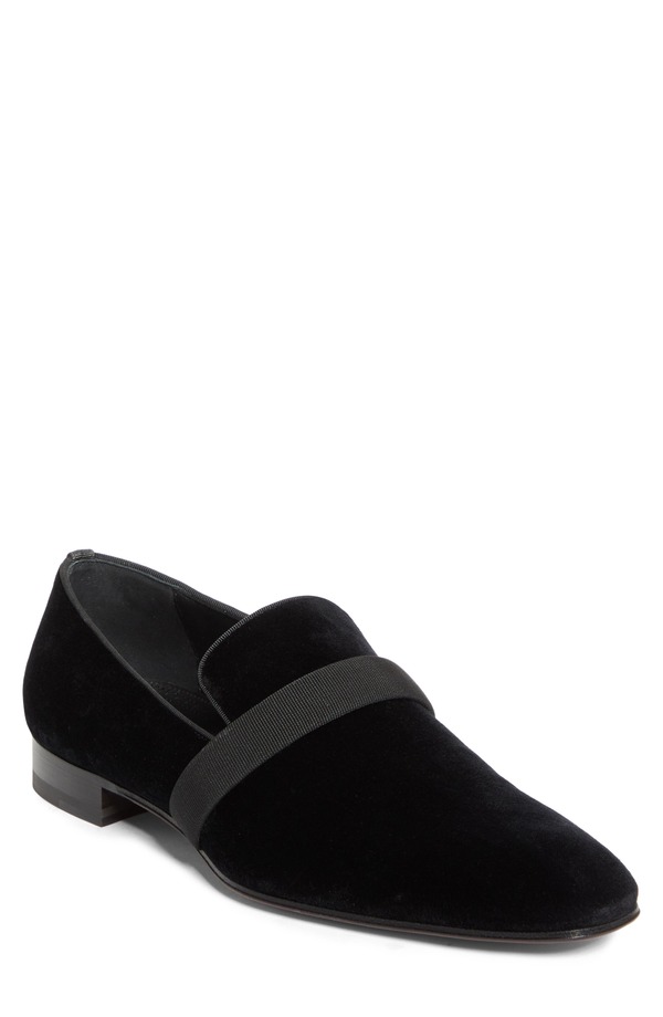 クリスチャン・ルブタン メンズ シューズ スリッポン・ローファー Christian Louboutin Dandy Deco Velour Venetian Loafer Black ブラック 166,900円