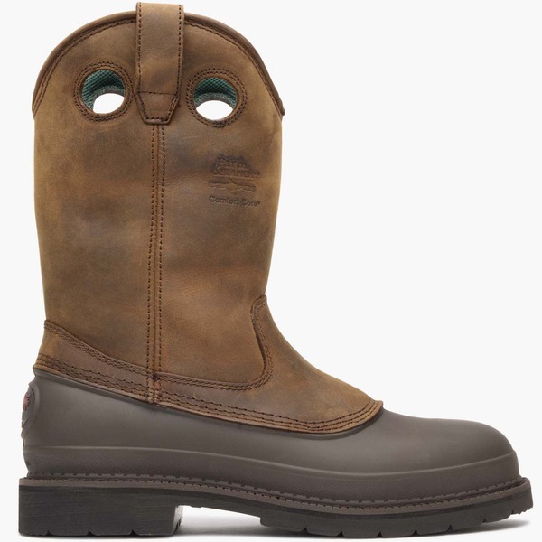 ジョージブーツ メンズ シューズ ブーツ・レインブーツ Georgia Boot Wellington Work Boot Mississippi Brown ブラウン｜ReVida 店
