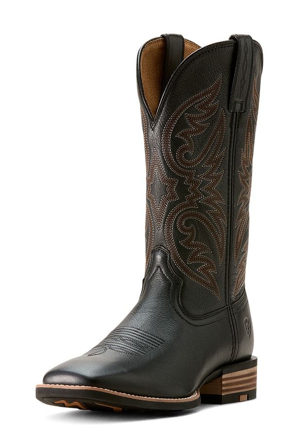 アリアト メンズ シューズ ブーツ・レインブーツ Ariat Richochet Square Toe Cowboy Boot Black Carbon ブラック｜ReVida 店