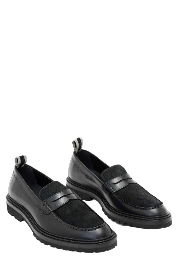 ジョンバルベイトス メンズ シューズ 置き目毛革 John Varvatos Lex Penny Loafer Black 黒いこと