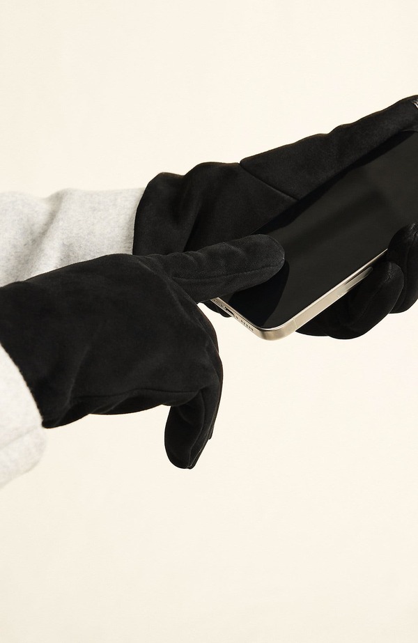 ランズエンド レディース アクセサリー 手袋 スエード Lands' End Suede Tech Gloves Black ブラック