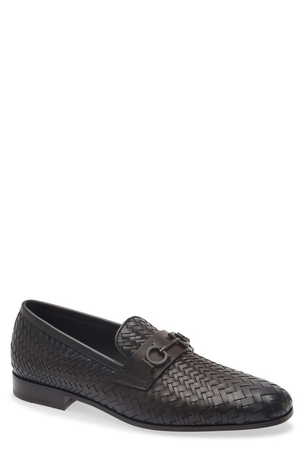 フェラガモ メンズ シューズ スリッポン・ローファー FERRAGAMO Balty Intrecciato Loafer Testa Di Moro