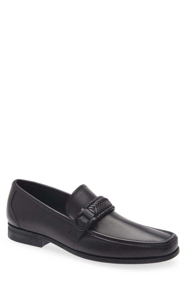 フェラガモ メンズ シューズ スリッポン・ローファー FERRAGAMO Caspian Loafer Nero