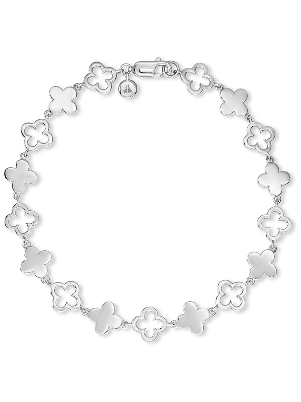 デヴァタ レディース アクセサリー ブレスレット・バングル・アンクレット DEVATA Clover Chain Bracelet in Rhodium Plated Sterling Silver 8mm Silver シルバー 32,370円