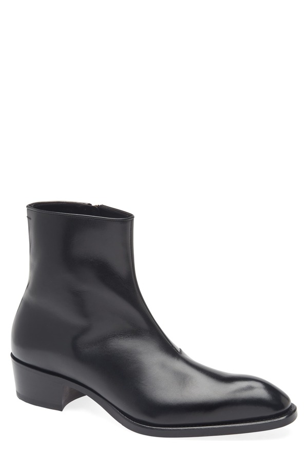 トム・ジェラルド・r・フォード メンズ シューズ ブーツ・レインブーツ なめし革 TOM FORD Vincent Leather Boot Black 黒いこと