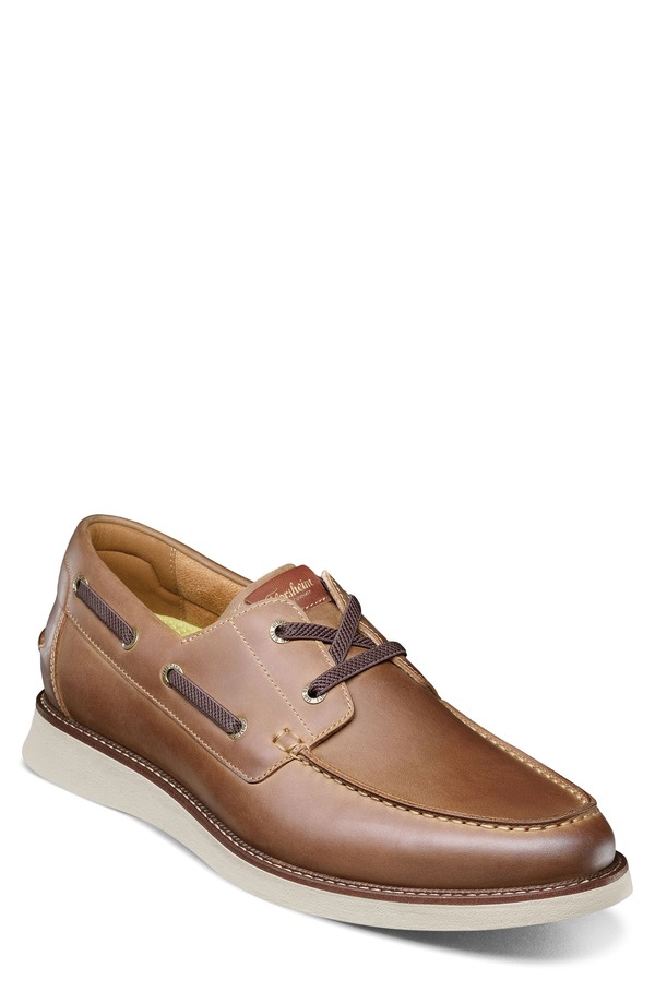フローシャイム メンズ シューズ スリッポン・ローファー レース Florsheim Launch Moc Toe Lace-Up Boat Shoe Brown ブラウン｜ReVida 店