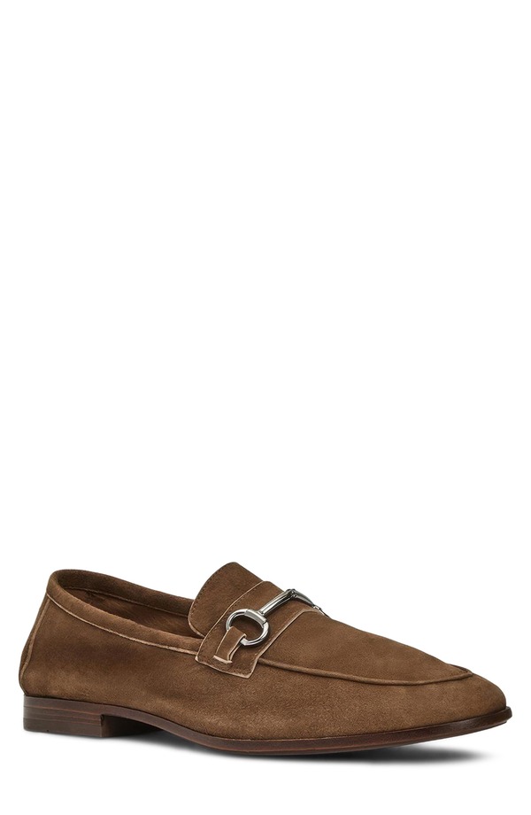 アクアタリア メンズ シューズ 置き目毛革 Aquatalia Jason Bit Loafer Almond Suede