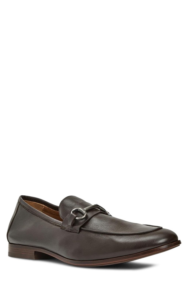 アクアタリア メンズ シューズ 置き目毛皮 Aquatalia Jason Bit Loafer Dark Brownappa 赤銅色
