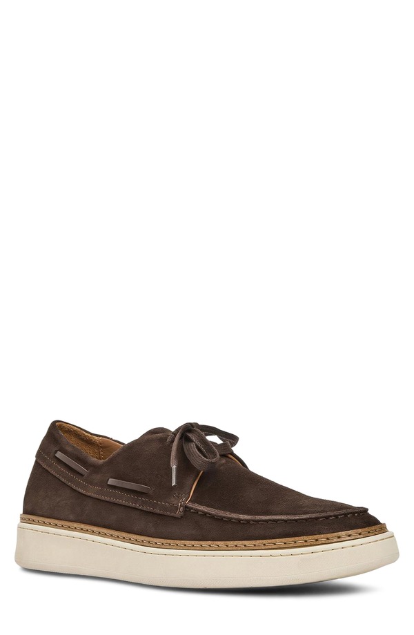 アクアタリア メンズ シューズ スリッポン・ローファー Aquatalia Bora Boat Shoe Dark Brown Suede 赤銅色