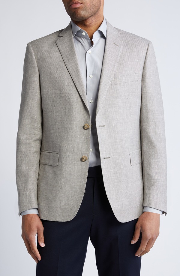 ジェイビー ブリッチズ メンズ アウター ジャケット・ブルゾン レギュラーフィット ウール コート リネン JBritches Regular Fitextured Wool & Linen Mlange Sport Coat Beige ベージュ