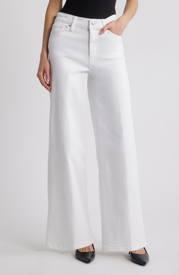 フレーム レディース ボトムス デニムパンツ ワイドレッグ ハイウエスト ジーンズ FRAME Le Slim Palazzo High Waist Wide Leg Jeans White ホワイト 47,880円