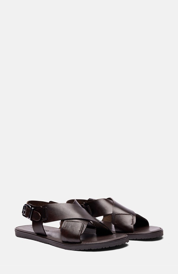 スカロッソ メンズ シューズ サンダル SCAROSSO Massimo Sandals Brown - Calf ブラウン