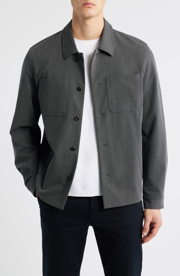 レ ドゥ メンズ アウター 上衣・上衣 Les Deux Marseille Texture Jacket Dark Grey Melange 薄墨色