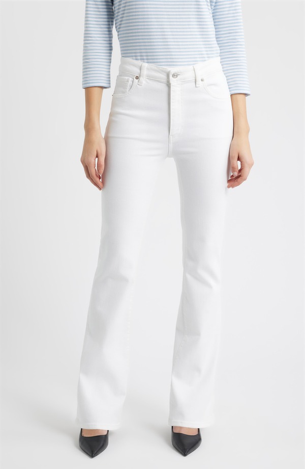 フレーム レディース シューズ ブーツ・レインブーツカット ハイウエスト ジーンズ FRAME The Reboot High Waist Bootcut Jeans White ホワイト