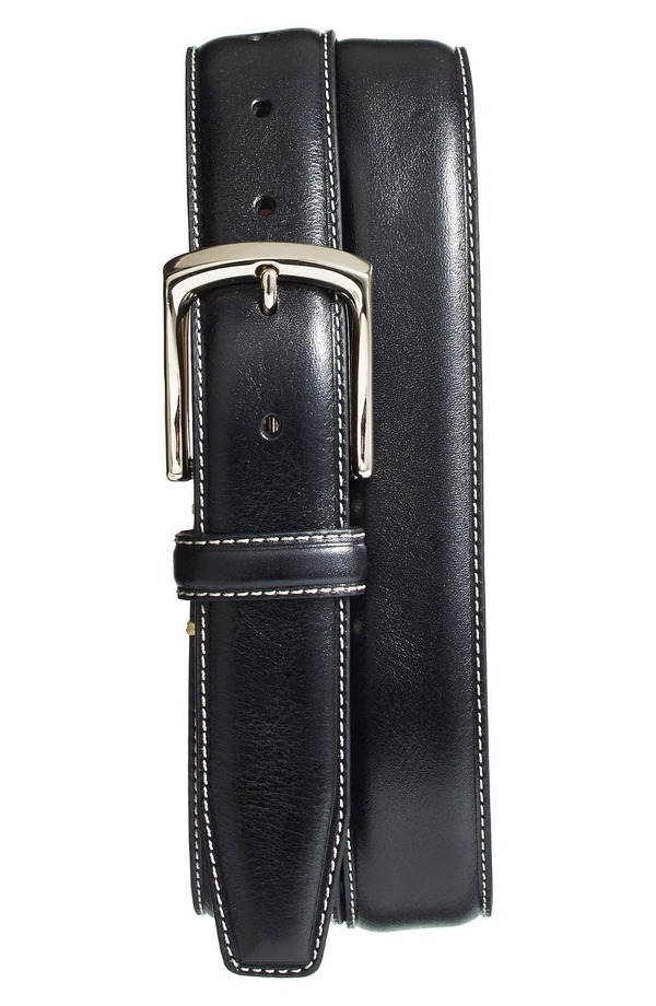 トリノ メンズ 付属品 胴締め なめし革 Torino Burnished Leather Belt Black 黒いこと