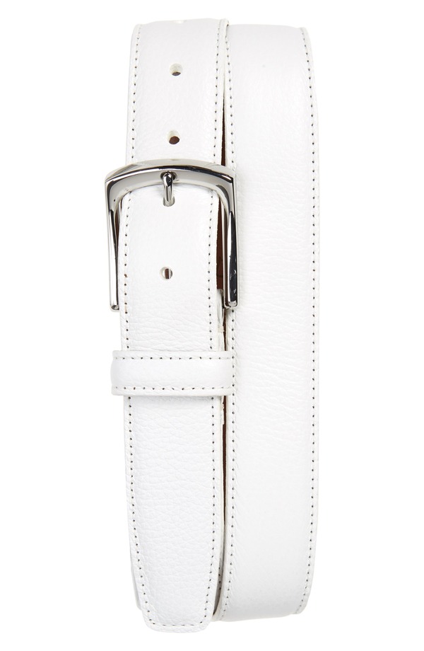 トリノ メンズ 付属品 胴締め なめし革 Torino Burnished Leather Belt White 白いこと