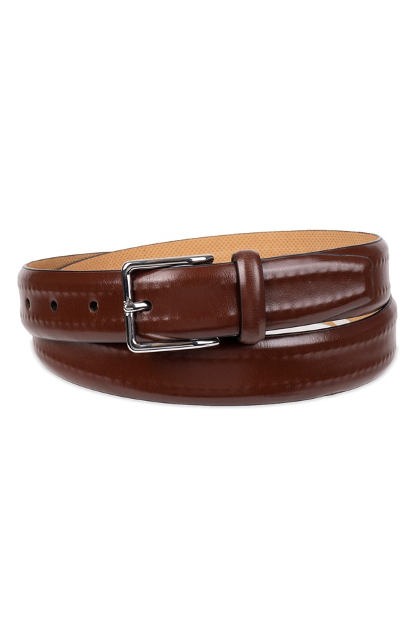 電話を掛けるハーン メンズ 付属品 胴締め なめし革 Cole Haan Hidden Stitch Leather Beltan タン