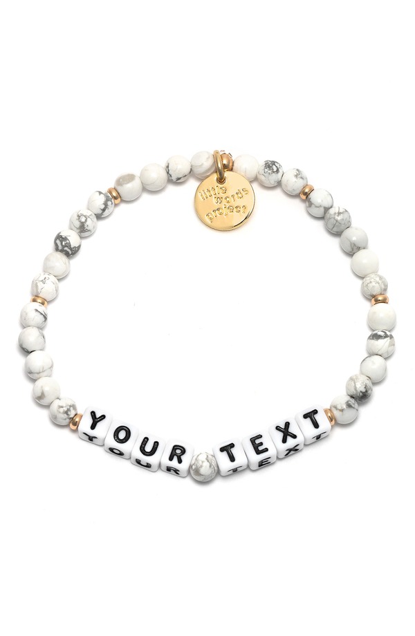 リトルワーズプロジェクト レディース アクセサリー ブレスレット・バングル・アンクレット Little Words Project White Howlite Custom Beaded Stretch Bracelet White ホワイト｜ReVida 店