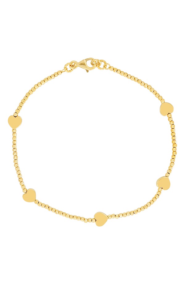 ボニー レヴィ レディース アクセサリー ブレスレット・バングル・アンクレット Bony Levy 14K Gold Heart Station Bracelet 14K Yellow Gold イエロー
