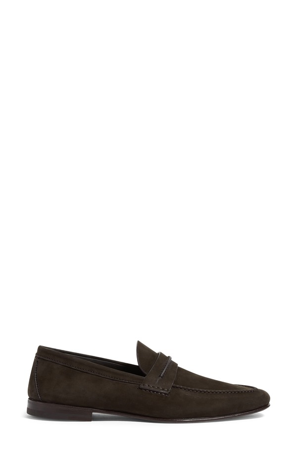 ゼニア メンズ シューズ スリッポン・ローファー ZEGNA Dark Brown Secondskin Loafer Medium Brown Solid 赤銅色