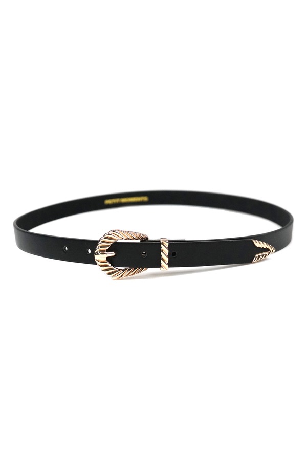 プティ モーメンツ レディース アクセサリー ベルト レザー フェイクレザー Petit Momentslimodern Rodeo Faux Leather Belt Black/ Gold ブラック