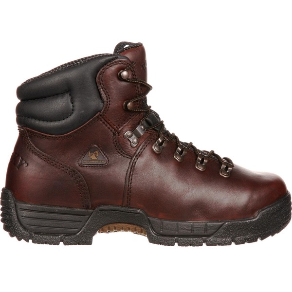 ロッキー メンズ シューズ ブーツ・レインブーツ Rocky Waterproof Work Boot Brown ブラウン|ReVida 店