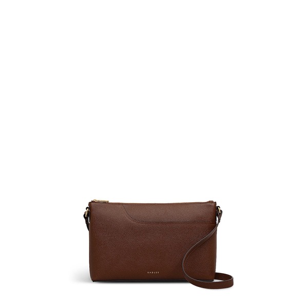 ラドリー レディース バッグ Radley Pockets - Texture Medium Ziptop Crossbody Bag Chocolate チョコレート