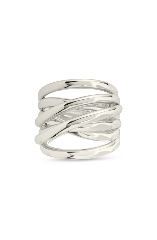 スターリングフォーエバー レディース アクセサリー 指輪 Sterling Foreverebecca Layered Band Ring Silver シルバー