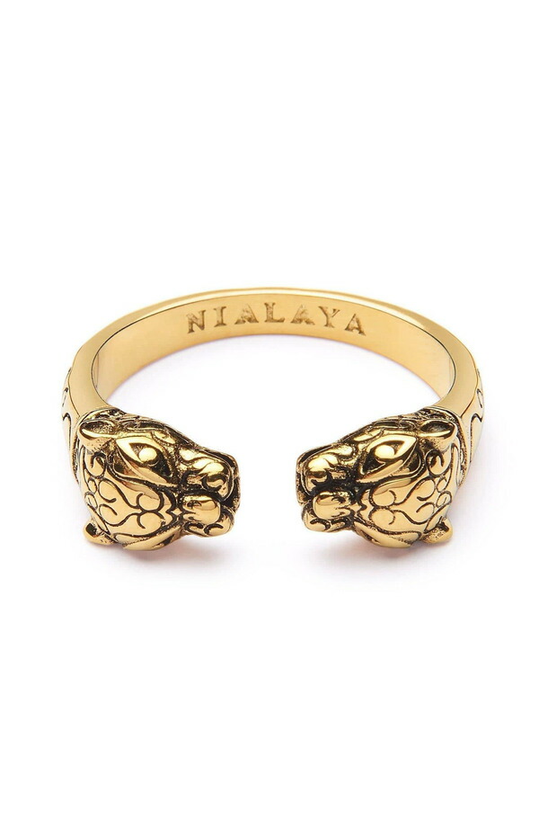 ナイアヤラ メンズ アクセサリー 指輪 Nialaya Gold Pantheringold ゴールド|ReVida 店