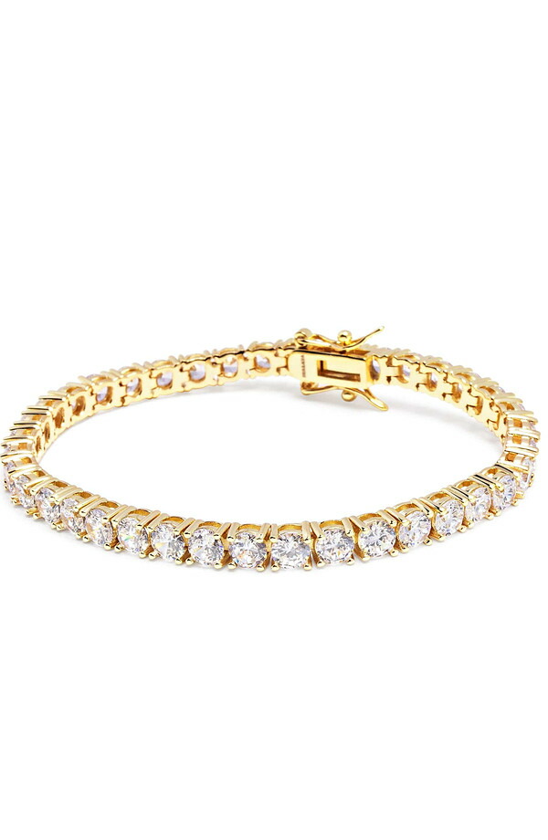 ナイアヤラ レディース アクセサリー ブレスレット・バングル・アンクレット Nialaya Silver Tennis Bracelet Gold ゴールド|ReVida 店